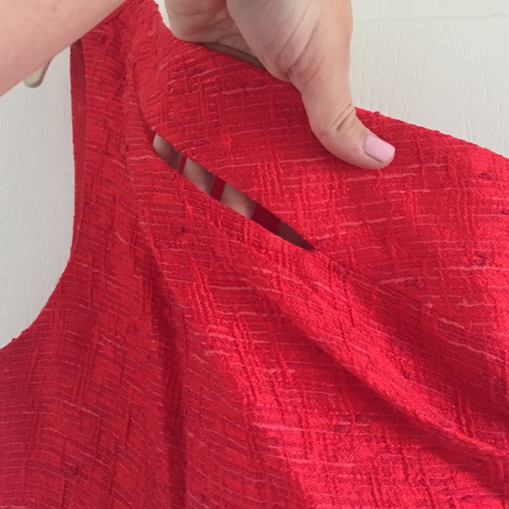 TrinaTurk bright coraly red dress - Picture 3 of 4